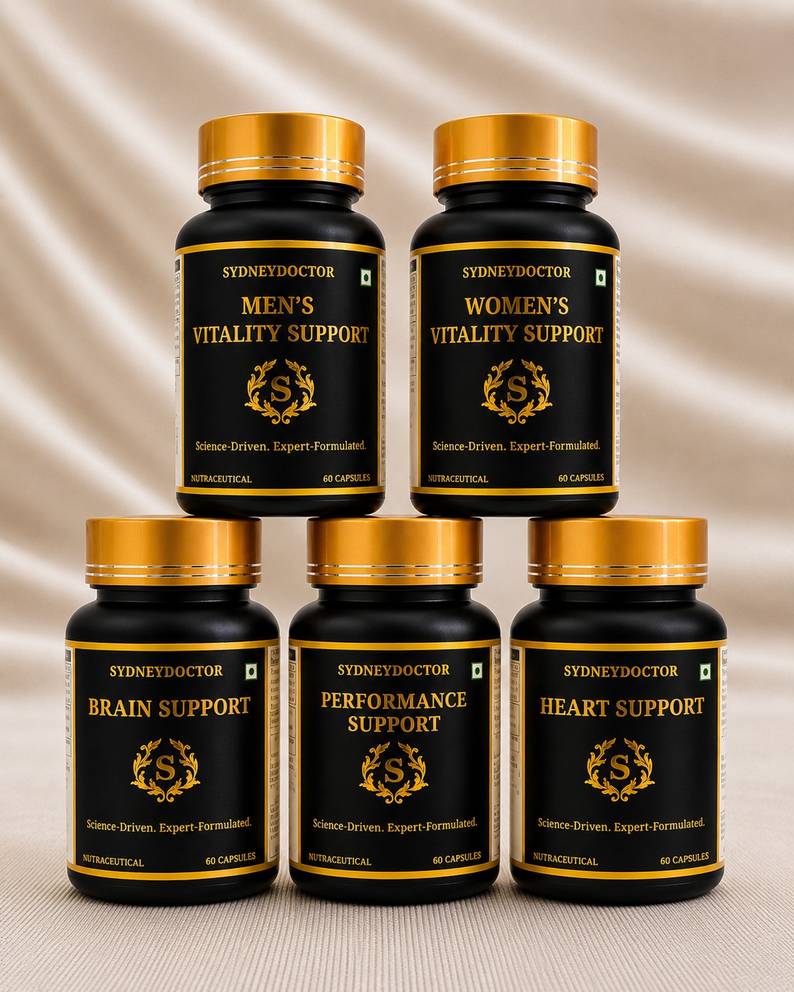 Sydney Doctor Performance Supplements — Men's Vitality, Women's Vitality, Brain Support, Performance Support, Heart Support